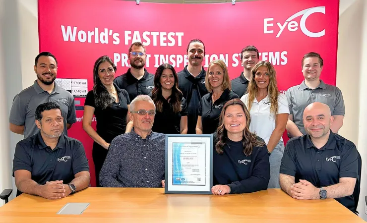 The EyeC team with their ISO certification